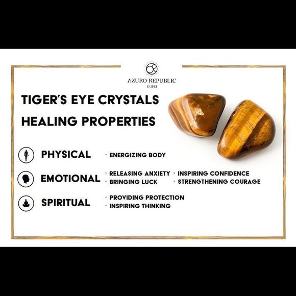 NWT Wool + Pepper Co. Tigers Eye Crystal & Gold Necklace - CONFIDENCE - Picture 6 of 6